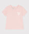 Tee-shirt manches courtes en coton bébé rose SALINE