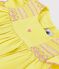 Robe enfant manches courtes en coton jaune