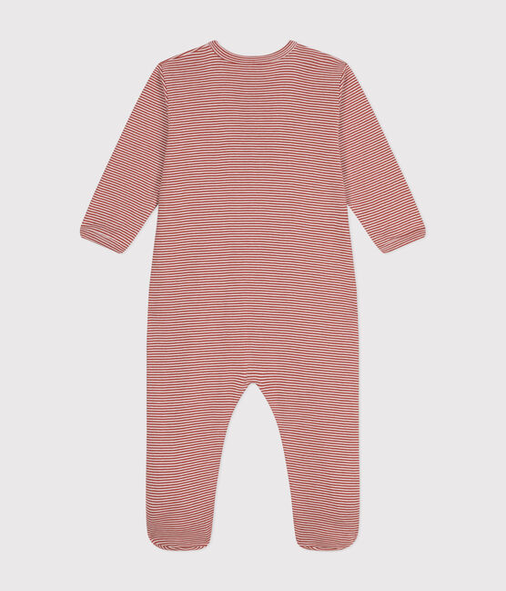 Pyjama à rayures en coton bébé FAMEUX/ MARSHMALLOW