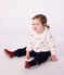 Pantalon b&eacute;b&eacute; en velours uni bleu marine