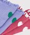 2 paires de chaussettes enfant en coton motif c&oelig;ur multicouleur