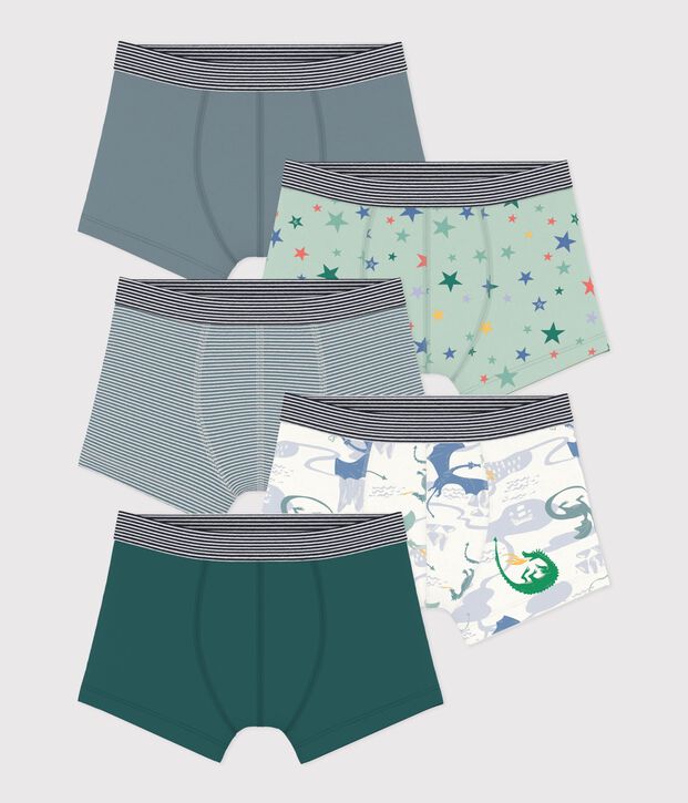 Lot de boxers enfant en coton imprim&eacute; multicouleur