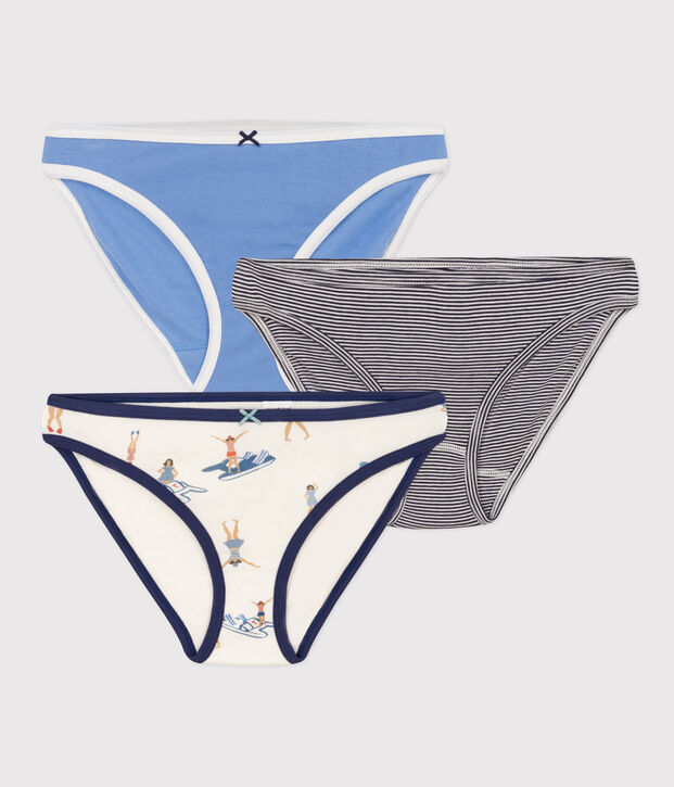 Lot 3 culottes en coton Femme multicouleur