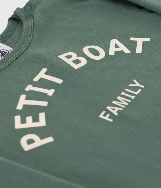 Tee-shirt manches longues b&eacute;b&eacute; en coton vert