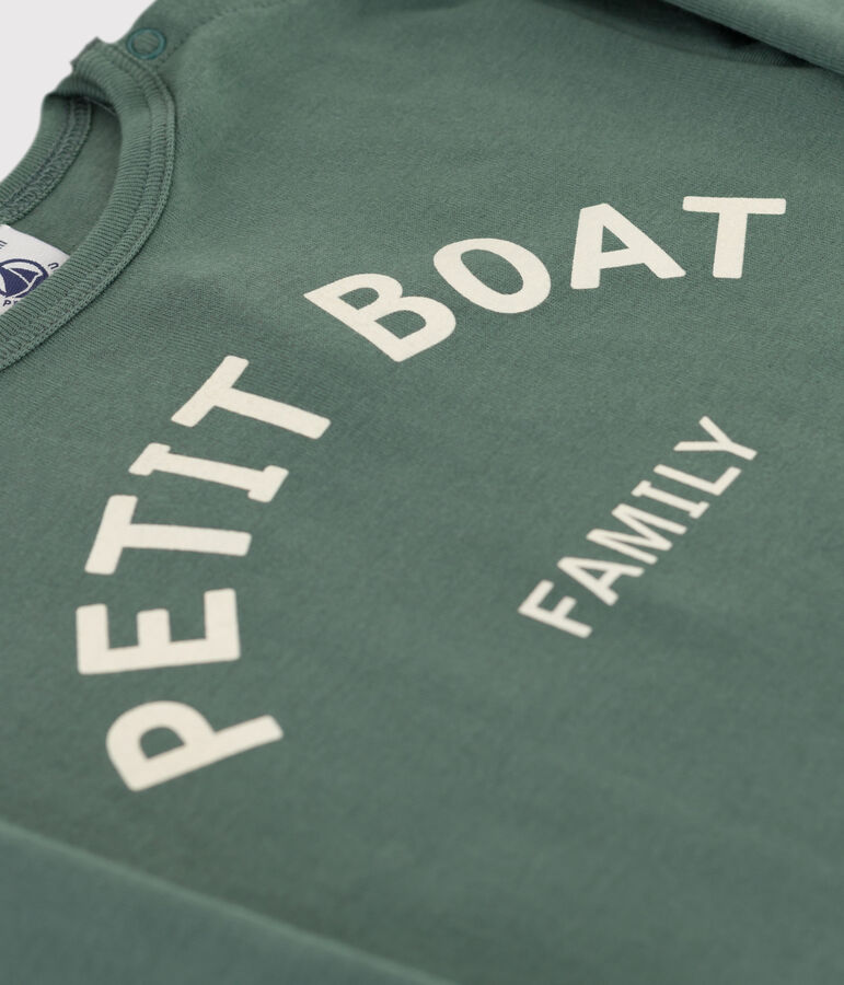 Tee-shirt manches longues b&eacute;b&eacute; en coton vert
