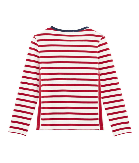 Marinière femme rouge TERKUIT/blanc MARSHMALLOW