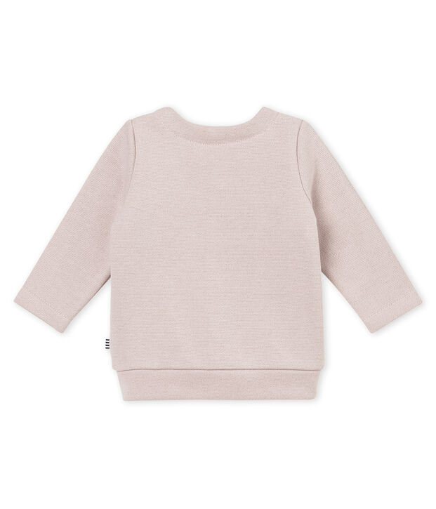 Cardigan b&eacute;b&eacute; fille en molleton brillant rose/jaune