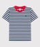 T-shirt manches courtes en coton enfant garçon bleu MEDIEVAL/blanc MARSHMALLOW