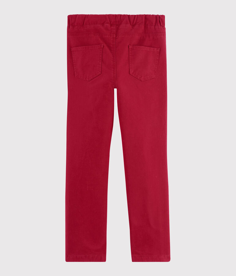 Pantalon chaud enfant gar&ccedil;on rouge TERKUIT