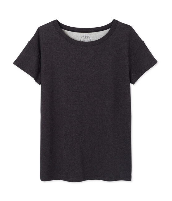 Maxi t-shirt femme en tubique extrafin chiné gris CITY CHINE