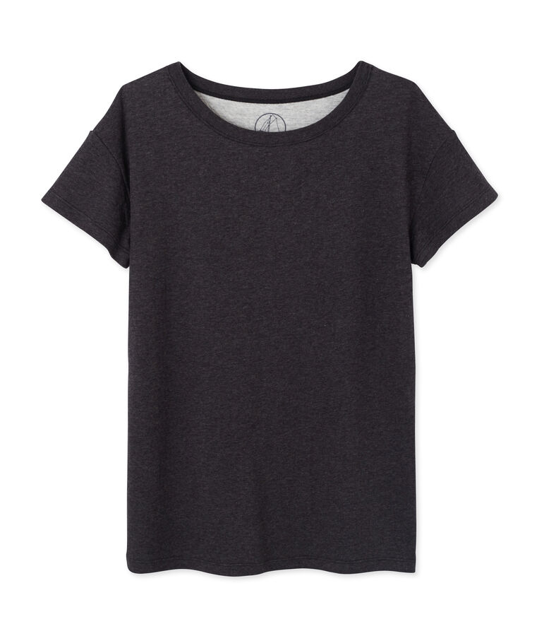 Maxi t-shirt femme en tubique extrafin chin&eacute; gris