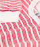 Sweatshirt bébé en bouclette éponge rayée blanc MARSHMALLOW/rouge PEPS