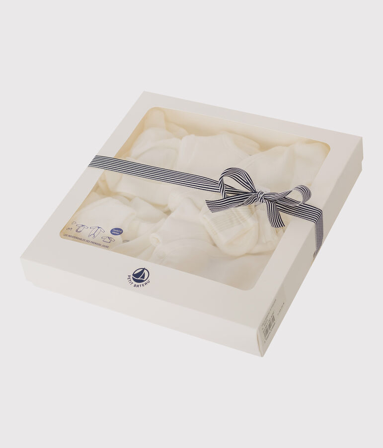 Coffret cadeau naissance en bouclette &eacute;ponge gratt&eacute;e variante 1