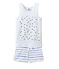 Pyjacourt petite fille blanc ECUME/bleu BLEU/ OR
