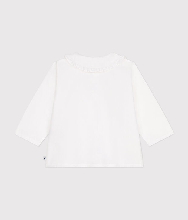 Blouse en coton piqu&eacute; b&eacute;b&eacute; blanc