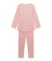Pyjama fille en milleraies rose GRETEL/blanc LAIT