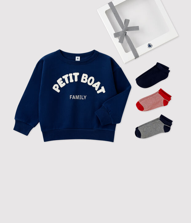 Coffret cadeau sweat et chaussettes enfant gar&ccedil;on multicouleur