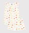 Pyjama short enfant en coton imprim&eacute; fruits blanc/multicouleur