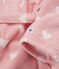 Peignoir cœur petite fille en éponge rose CHARME/blanc MARSHMALLOW