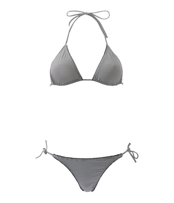 Maillot de bain 2 pièces femme bleu ABYSSE/blanc LAIT