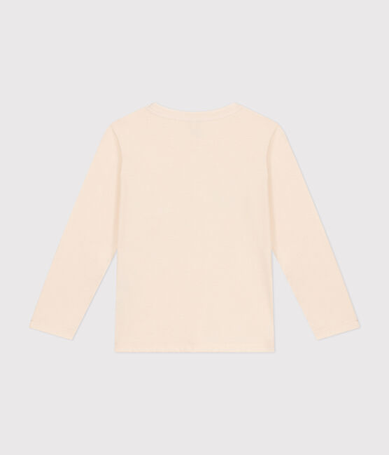 Tee-shirt manches longues en jersey fin enfant garçon écru AVALANCHE