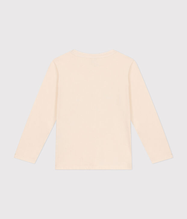 Tee-shirt manches longues en jersey fin enfant gar&ccedil;on &eacute;cru