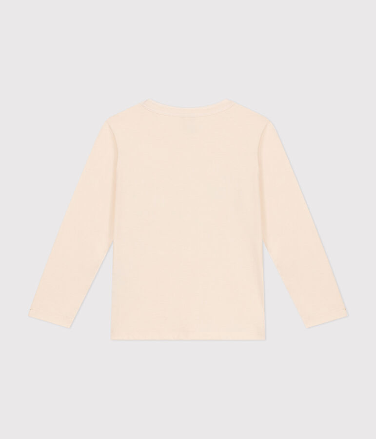 Tee-shirt manches longues en jersey fin enfant gar&ccedil;on &eacute;cru AVALANCHE