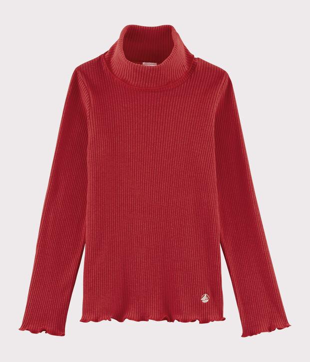 Sous pull e enfant fille rouge