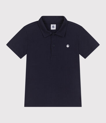 Polo enfant en coton à manches courtes uni