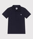 Polo enfant en coton à manches courtes uni