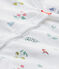 Dors bien sans pieds bébé fille imprimé blanc ECUME/blanc MULTICO