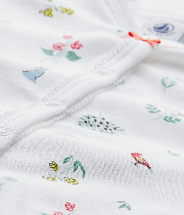 Dors bien sans pieds b&eacute;b&eacute; fille imprim&eacute; blanc/multicouleur