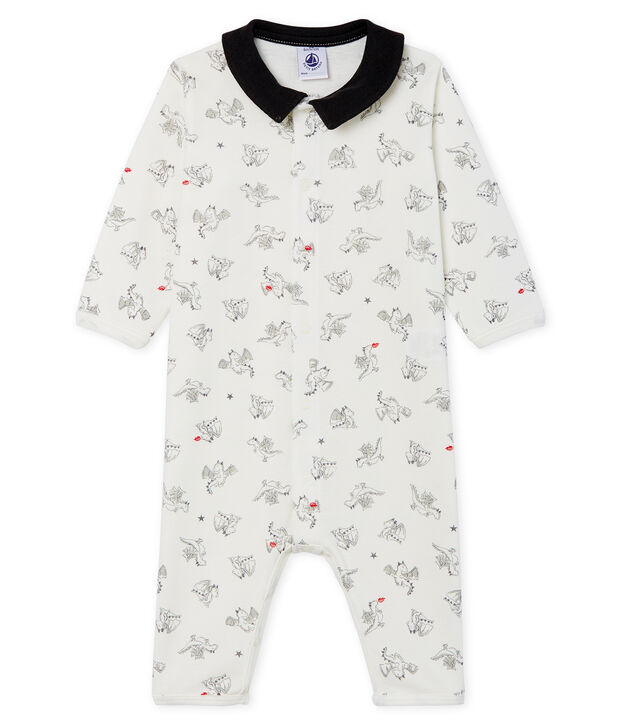 Dors bien sans pieds b&eacute;b&eacute; gar&ccedil;on en c&ocirc;te blanc/multicouleur