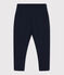 Pantalon chaud en velours molleton enfant fille / garçon bleu SMOKING