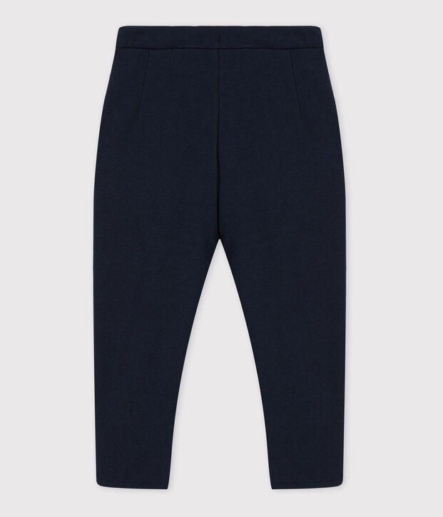 Pantalon chaud en velours molleton enfant fille / gar&ccedil;on bleu