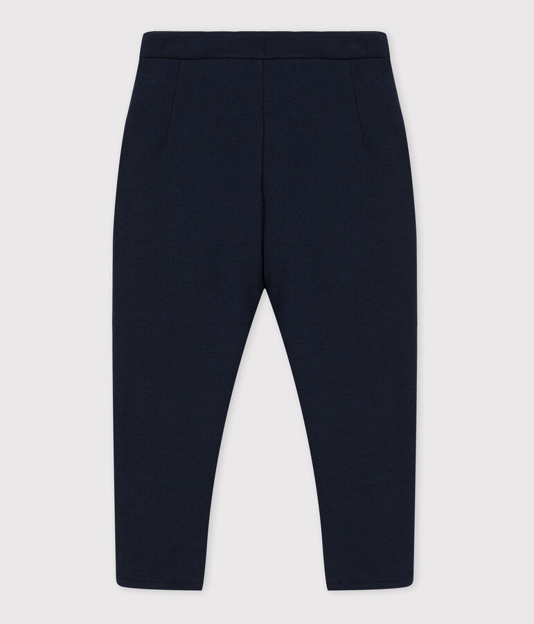 Pantalon chaud en velours molleton enfant fille / gar&ccedil;on bleu SMOKING