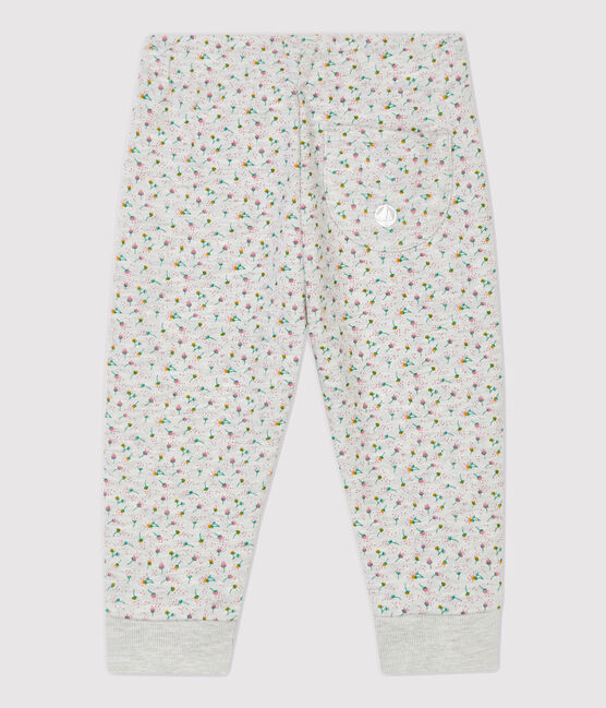 Pantalon en molleton bébé gris BELUGA/blanc MULTICO