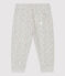 Pantalon en molleton bébé gris BELUGA/blanc MULTICO