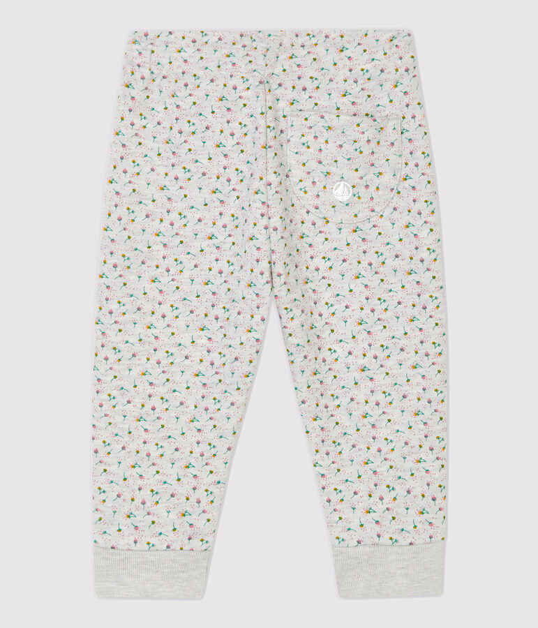Pantalon en molleton b&eacute;b&eacute; gris BELUGA/blanc MULTICO