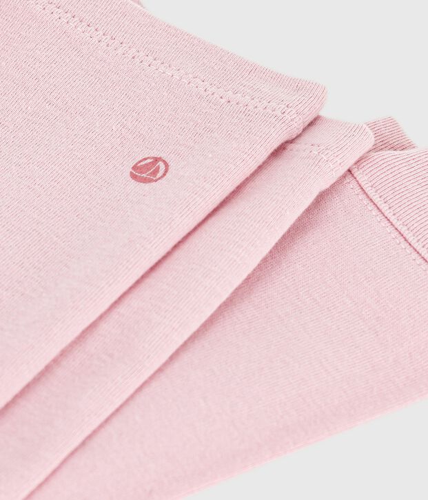 Legging b&eacute;b&eacute; en coton uni rose clair