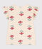 Tee-shirt imprimé en coton enfant fille blanc AVALANCHE+ENNEIGE/ MULTICO
