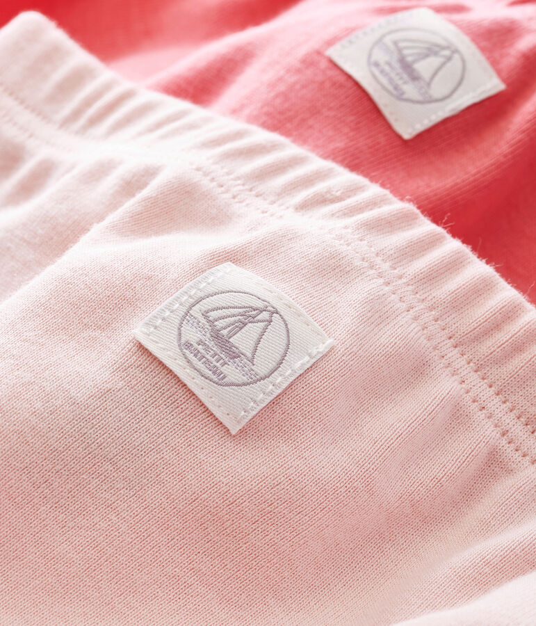 Lot de deux leggings b&eacute;b&eacute; mixte en c&ocirc;te 1x1 gratt&eacute;e unie multicouleur