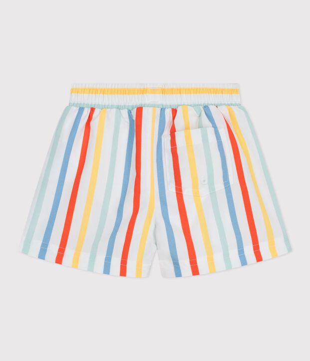 Short de bain b&eacute;b&eacute; ray&eacute; blanc/multicouleur