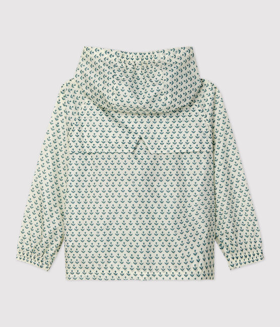 Coupe-vent mi-long polyester recyclé enfant fille blanc AVALANCHE/ BRUT