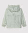 Coupe-vent mi-long polyester recyclé enfant fille blanc AVALANCHE/ BRUT