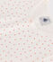 Chemise de nuit en coton motif petit cœur enfant blanc MARSHMALLOW/ PAPAYE