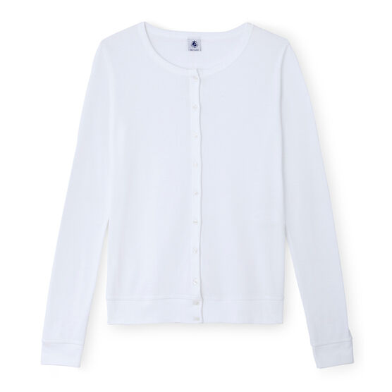 Cardigan femme blanc ECUME