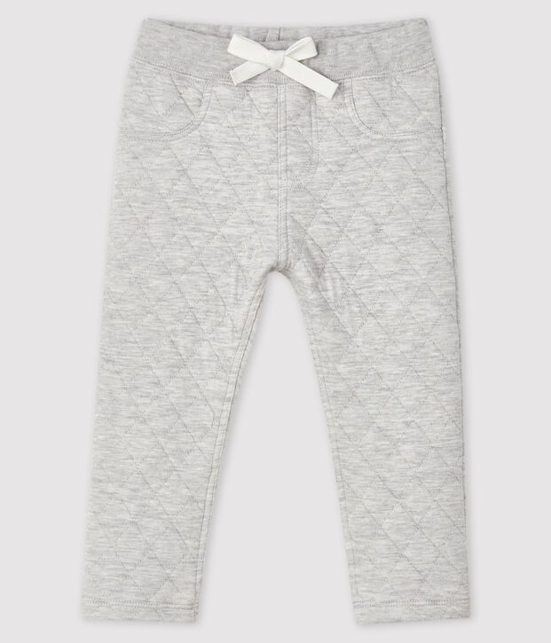 Pantalon en tubique b&eacute;b&eacute; gar&ccedil;on gris chin&eacute; clair