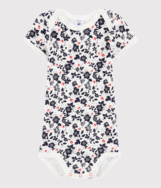 Body manches courtes bébé fille blanc MARSHMALLOW/blanc MULTICO