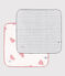 LOT DE 2 MOUCHOIRS BÉBÉ EN GAZE DE COTON variante 1